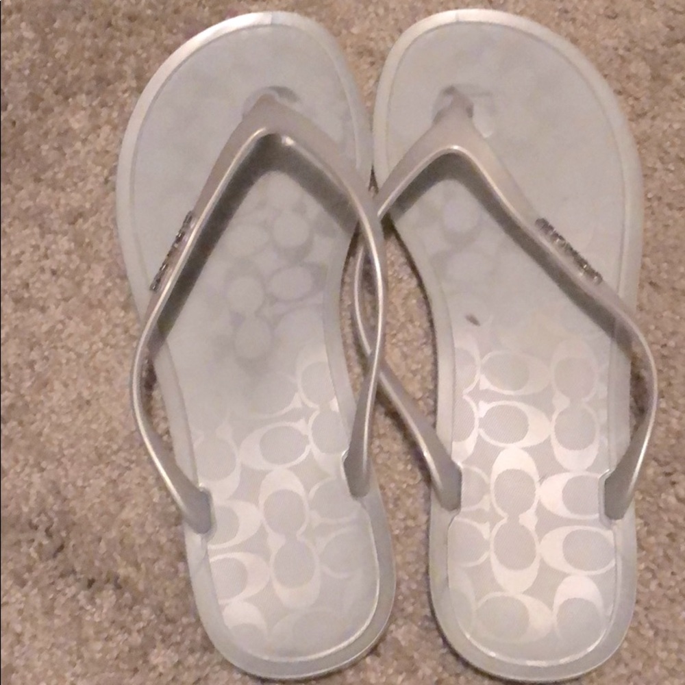 Silver Coach Plastic Sandal